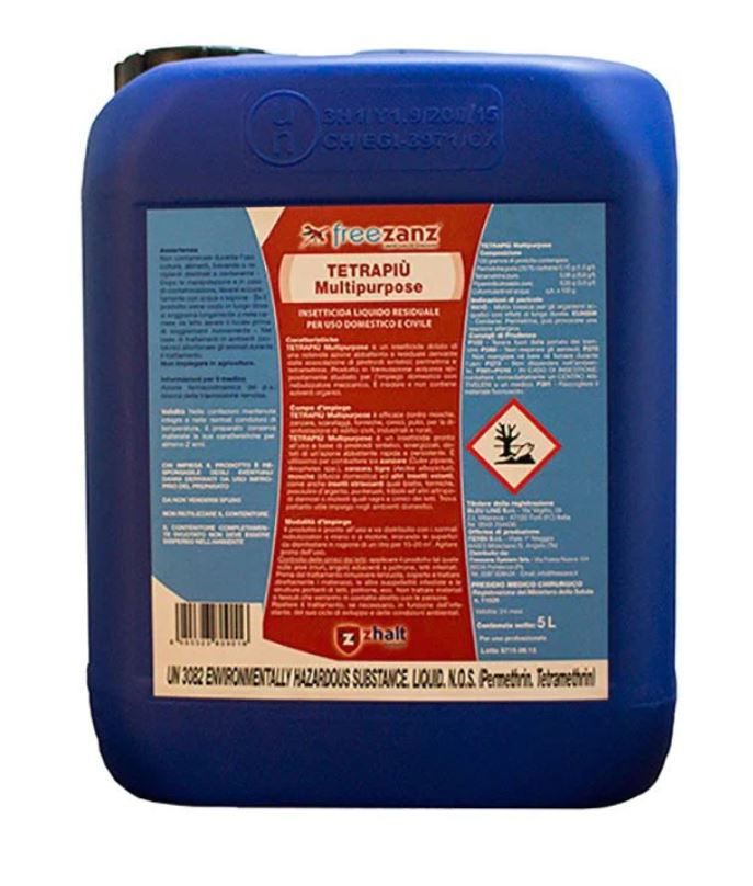 Freezanz Tetrapiu` Multipurpose Insetticida Lt.5 per Zhalt Portable