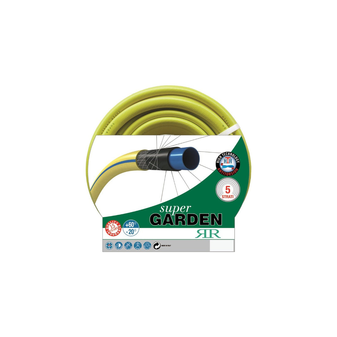 Tubo Per Irrigazione Super Garden, 25 Metri, Diametro Tubo 5/8", 25mm - RR Italia Professional (Copia)